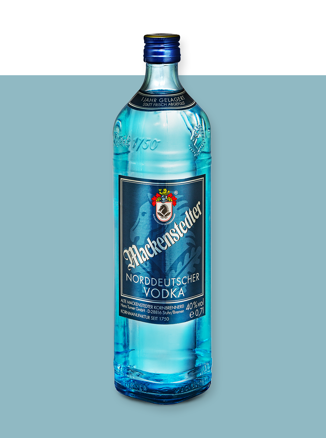 Das Foto einer Flasche Norddeutscher Vodka